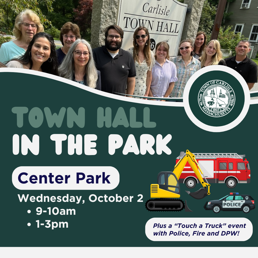 Town Hall in the Park 10.2.2024 Touch a Truck